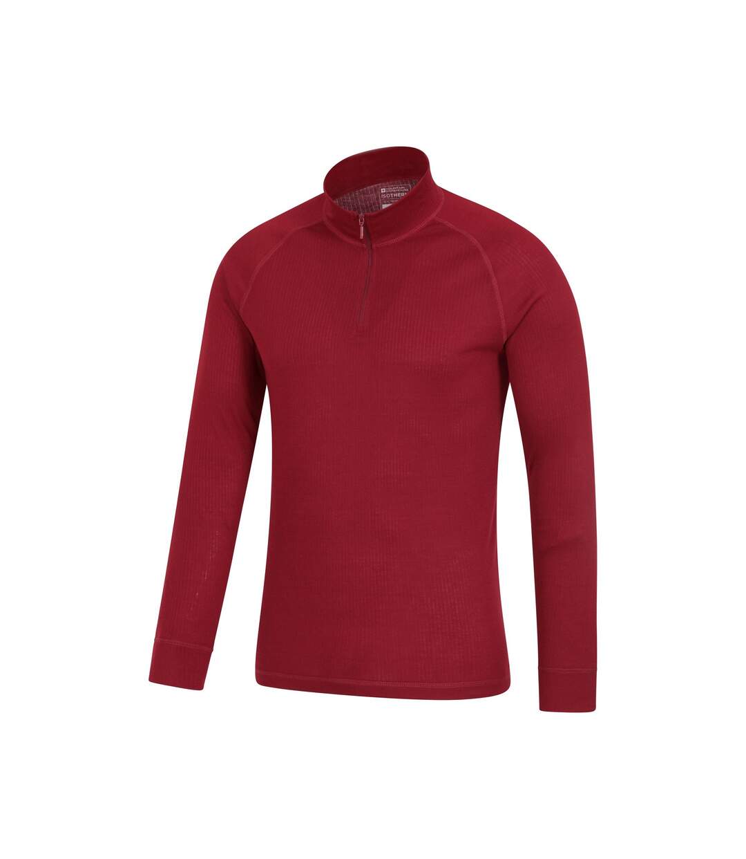 Mens Talus Zip Neck Long-sleeved Thermal Top Red Mountain Warehouse-3
