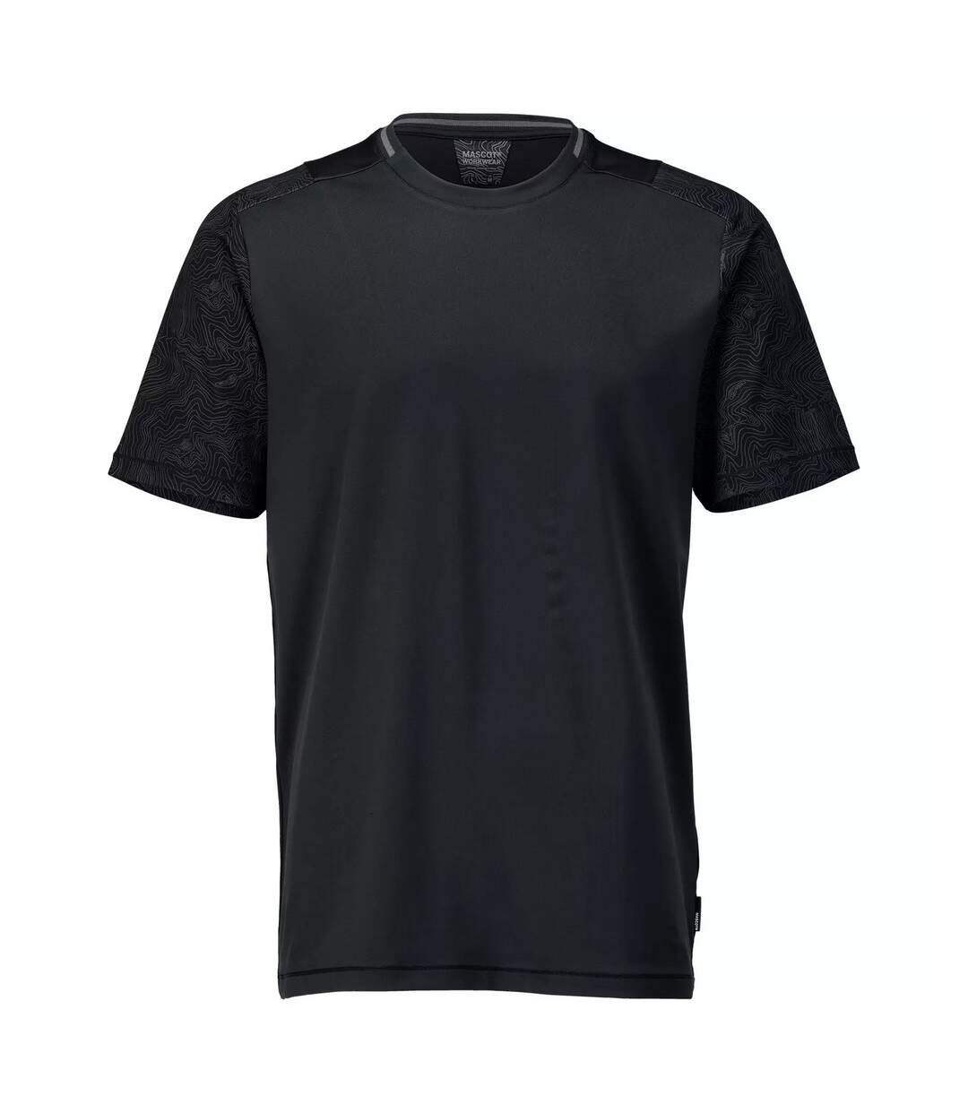 Mens Customised Short-sleeved T-shirt Black Mascot-1