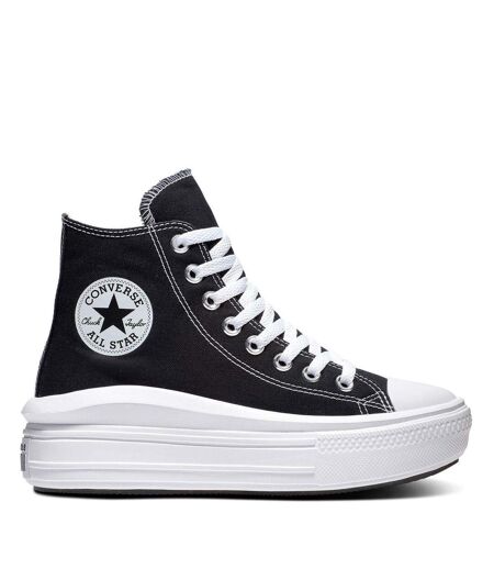 Womens/ladies Chuck Taylor Canvas Platform High Top Trainers Black White Converse
