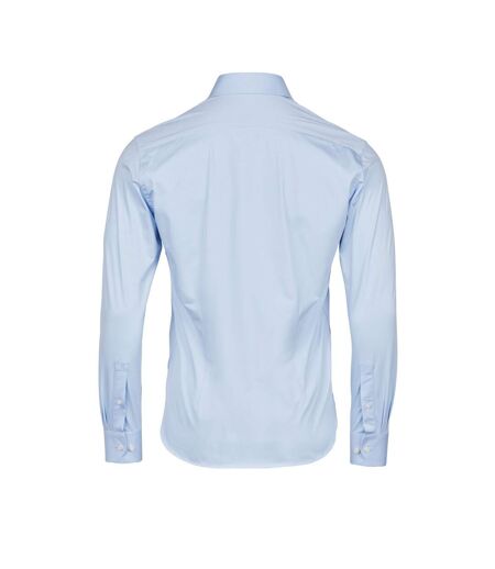 Tee Jays Mens Stretch Long-Sleeved Active Shirt (Light Blue)