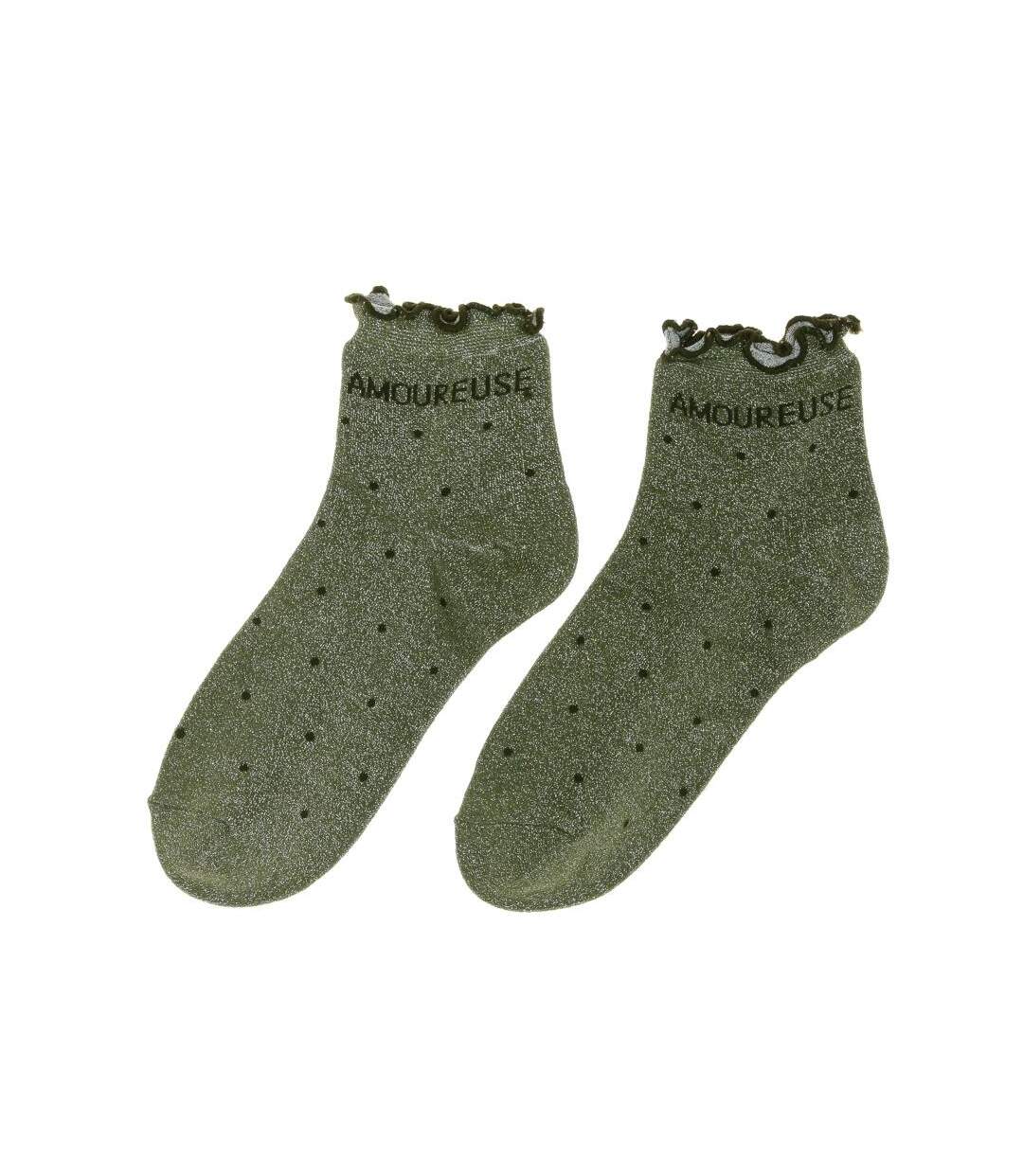 Chaussettes vertes femme stella green amoureuse-1