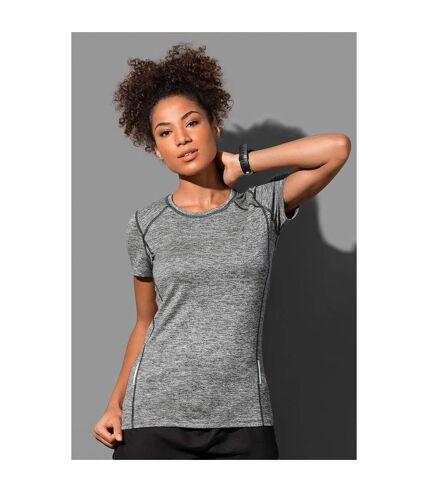 Stedman Womens/Ladies Reflective Recycled Sports T-Shirt (Heather)