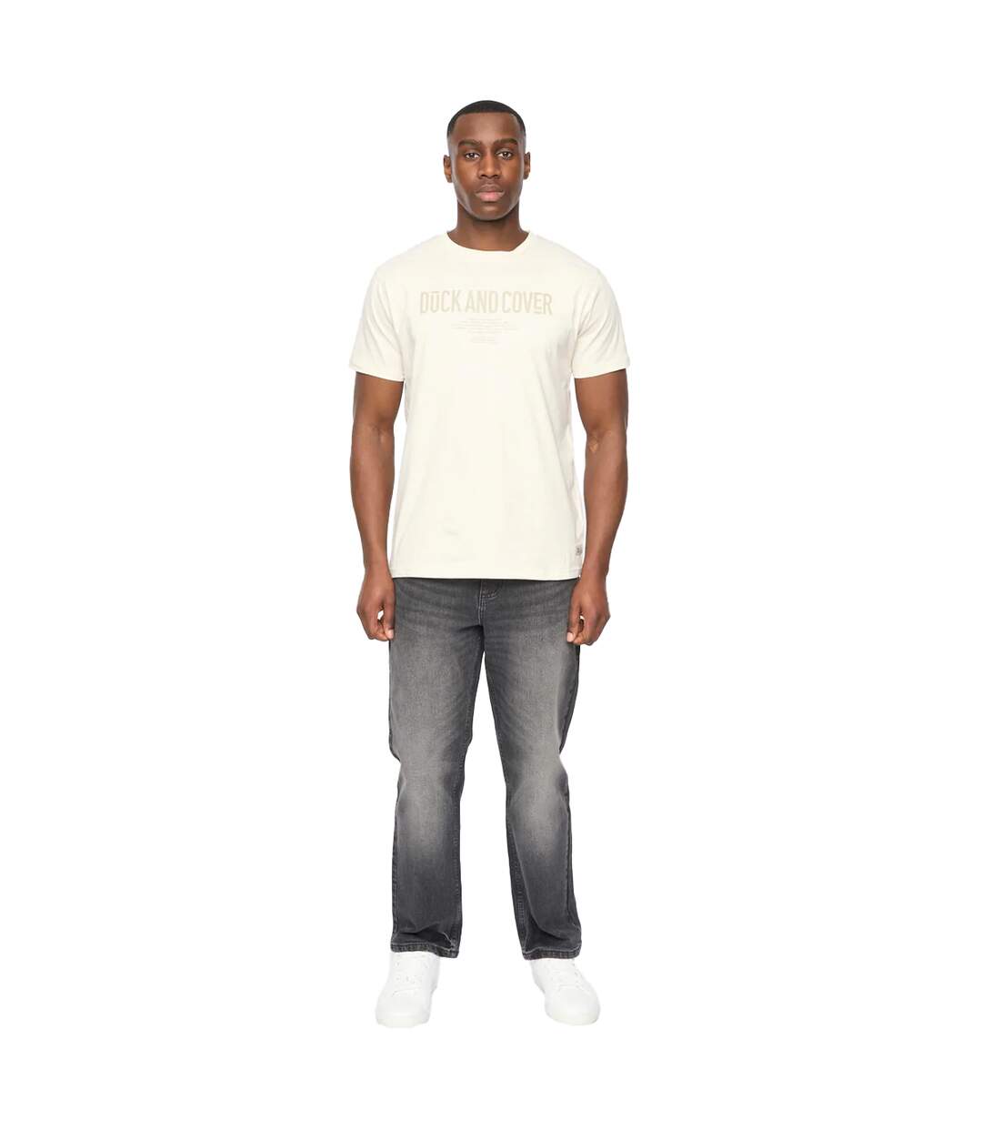 T-shirt pittifore homme blanc cassé Duck and Cover-3