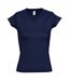 SOLs Womens/Ladies Moon V Neck Short Sleeve T-Shirt (French Navy)