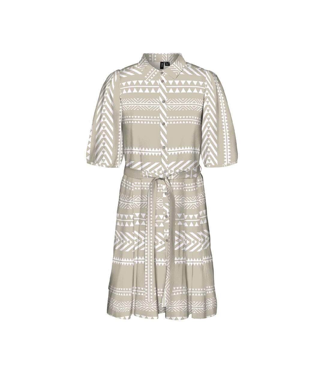 Robe grise/blanche femme vero moda dicthe-2