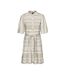 Robe grise/blanche femme vero moda dicthe-2