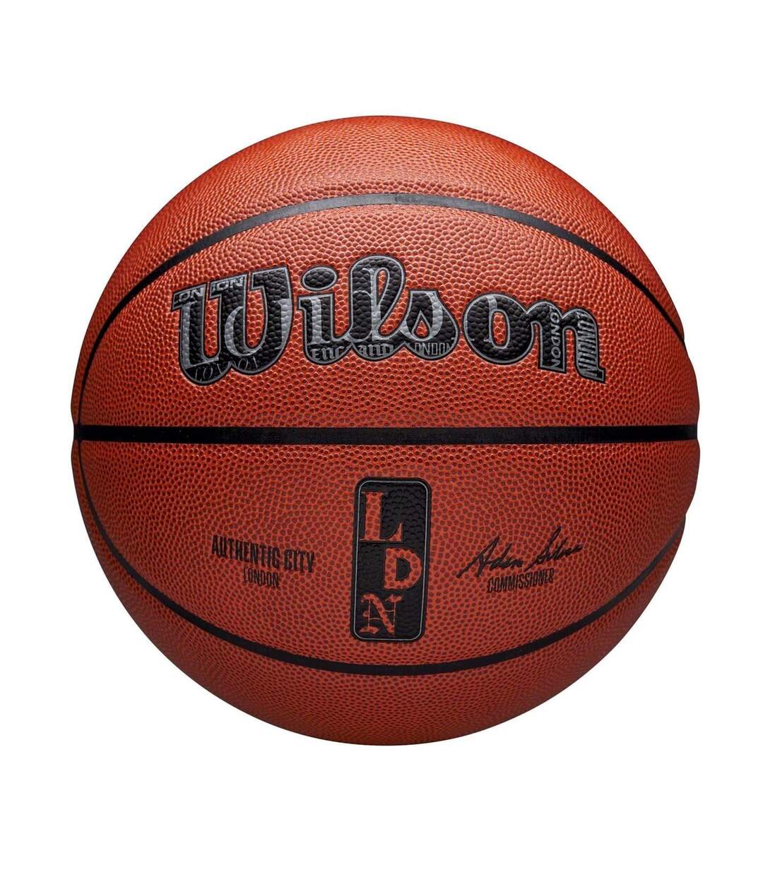 Ballon De Basket Motif/style Nba Authentic City London Taille 7 Marron Wilson-1