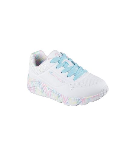 Basket Basse à Lacets Skechers Juniors Uno Lite-Lovely Luv