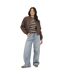 Womens/ladies Bomber Jacket Dark Chocolate Brave Soul-1