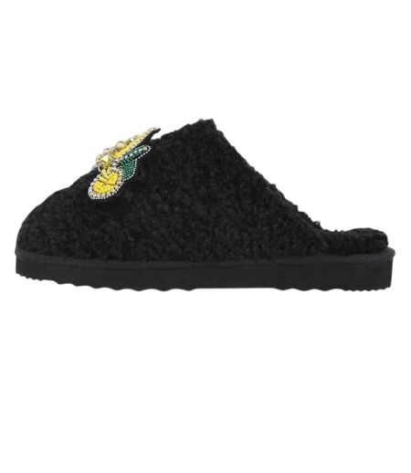 Chaussons Motif/style Embelli  Femme Noir Biba