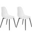 Chaise en aluminium et assise en résine Malte (Lot de 2)