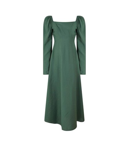 Robe Mi-longue Manches Bouffantes Abby Femme Vert Nobody´s Child