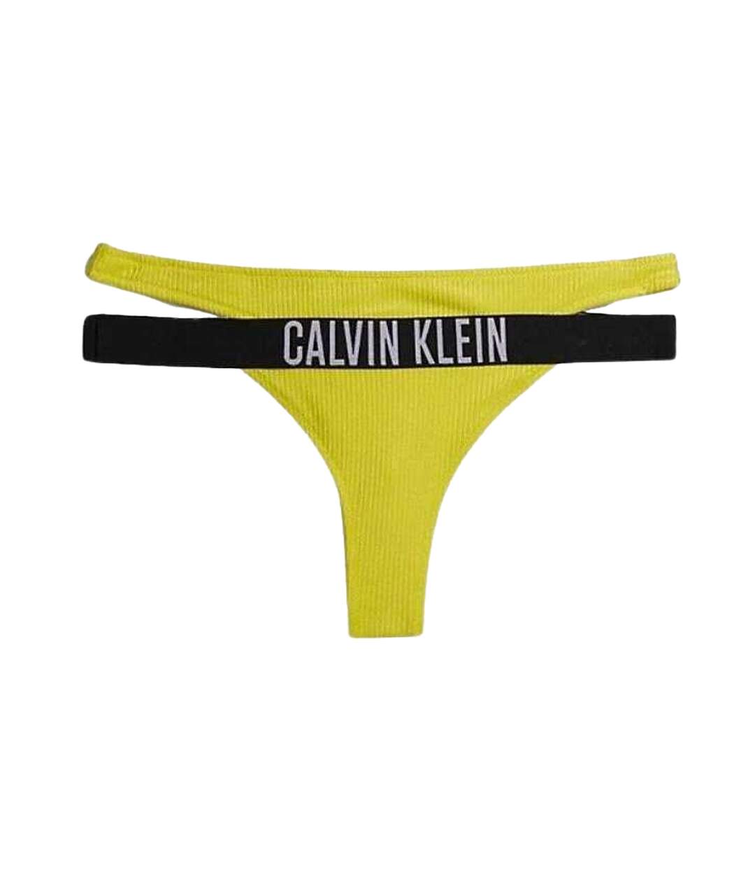 Bas De Maillot De Bain Motif/style Côtelé Femme Jaune Calvin Klein-1