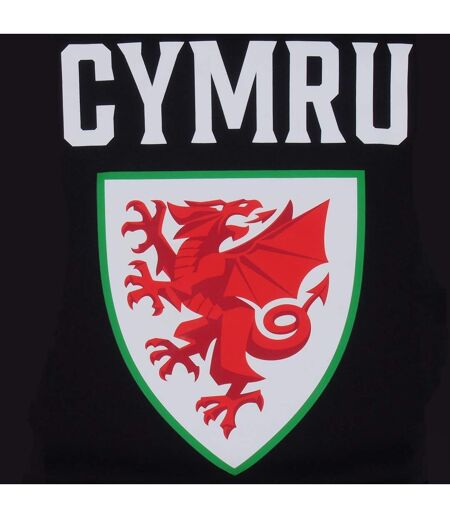 Mens Graphic Fleece Hoodie Black FA Wales
