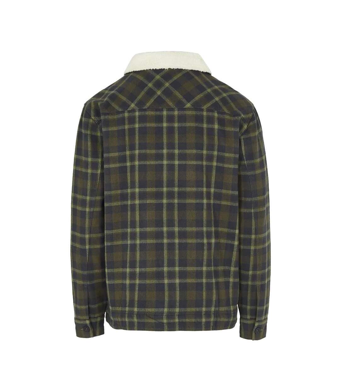 Veste à carreaux kaki homme o'neill fleece lined-2