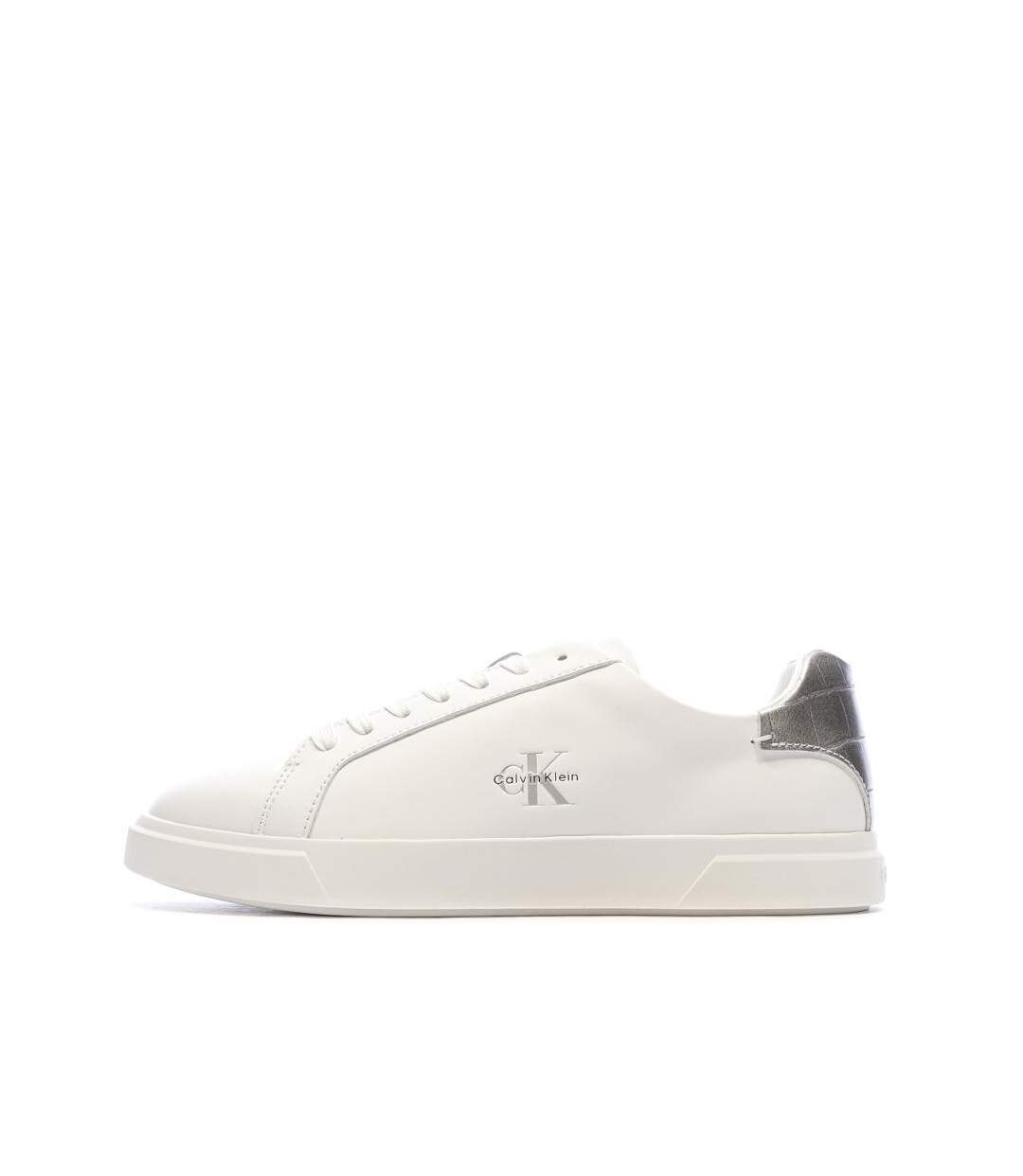 Baskets blanches/silver femme calvin klein jeans laceup-1