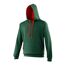 Sweatshirt varsity homme bordeaux / gris foncé Awdis-2