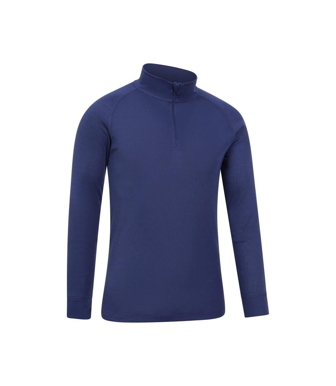 Mens Talus Zip Neck Long-sleeved Thermal Top Dark Blue Mountain Warehouse-2