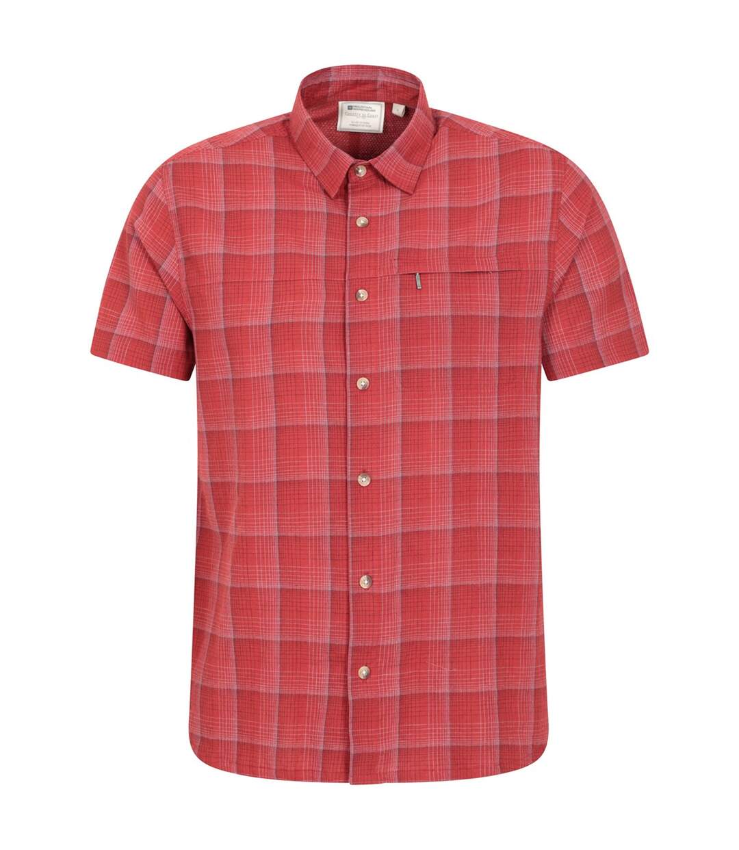 Mens Cotton Shirt Active Red Mountain Warehouse-2