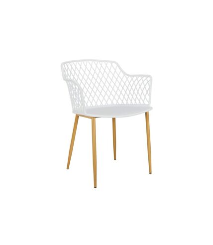 Lot de 4 Fauteuils Design Malaga 80cm Blanc