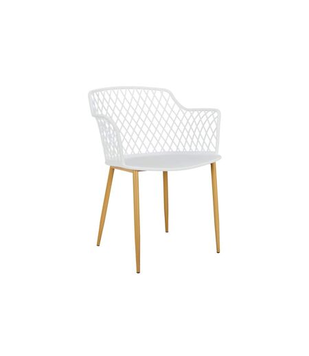 Lot de 4 Fauteuils Design Malaga 80cm Blanc