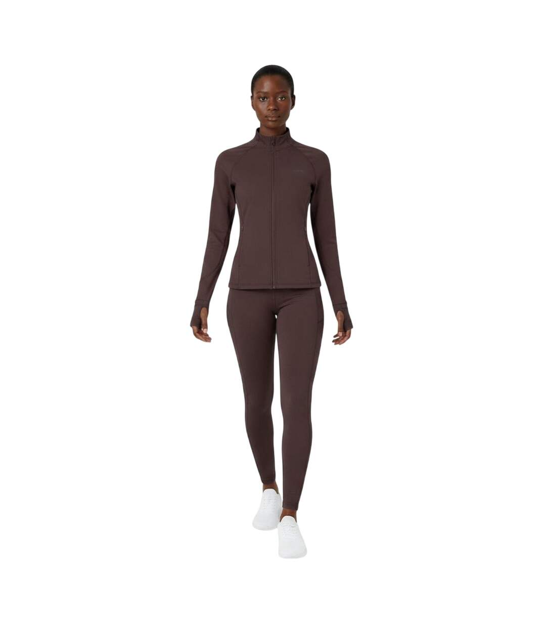 Haut De Survêtement Fitness Core Femme Marron USA Pro-2