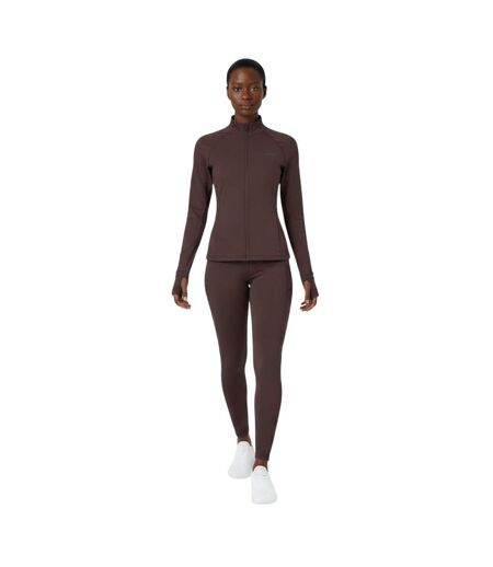Haut De Survêtement Fitness Core Femme Marron USA Pro