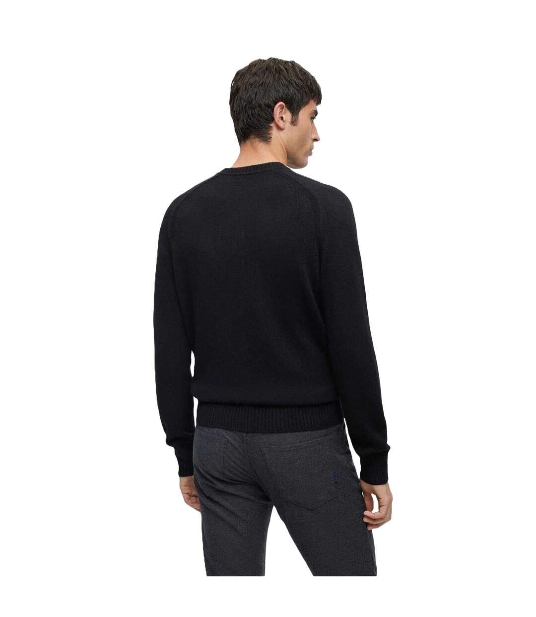 Sweat Manches Longues Raglan Homme Noir Boss-3