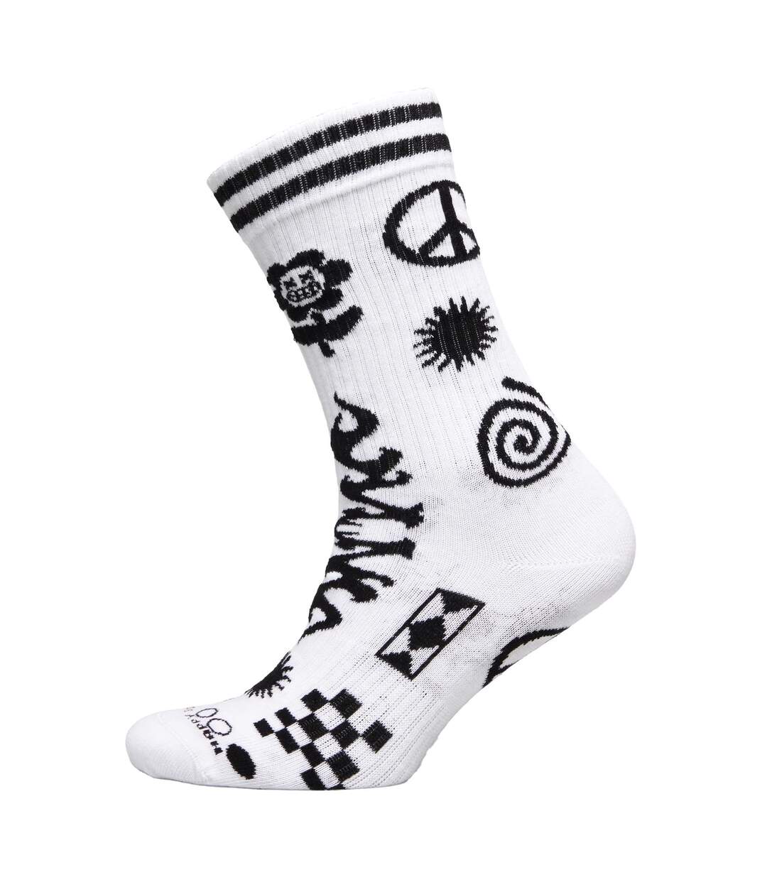 Patchwork Rave Breathable Ribbed Socks for Men and Women-1