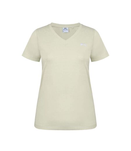 Womens/ladies T-shirt Pastel Yellow Slazenger