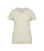 Womens/ladies T-shirt Pastel Yellow Slazenger-4