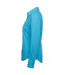 Womens/ladies Poplin Long-sleeved Blouse Turquoise Premier-3