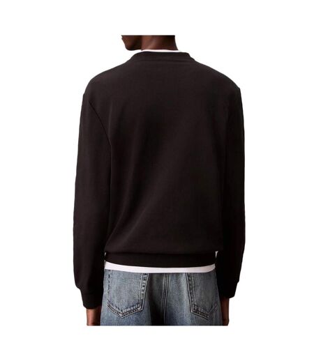 Sweat noir homme calvin klein jeans badge terry - l