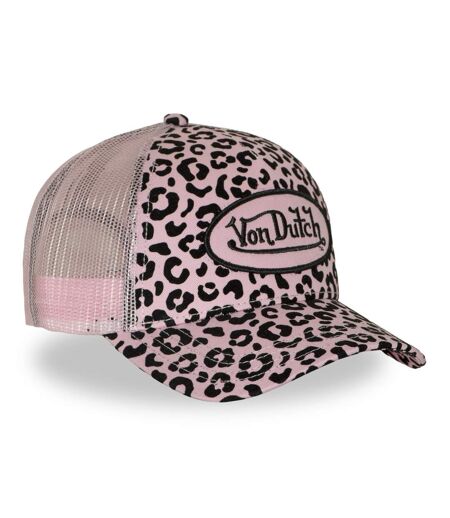 Casquette baseball Velvet avec print et broderie Leopard Rose Vondutch