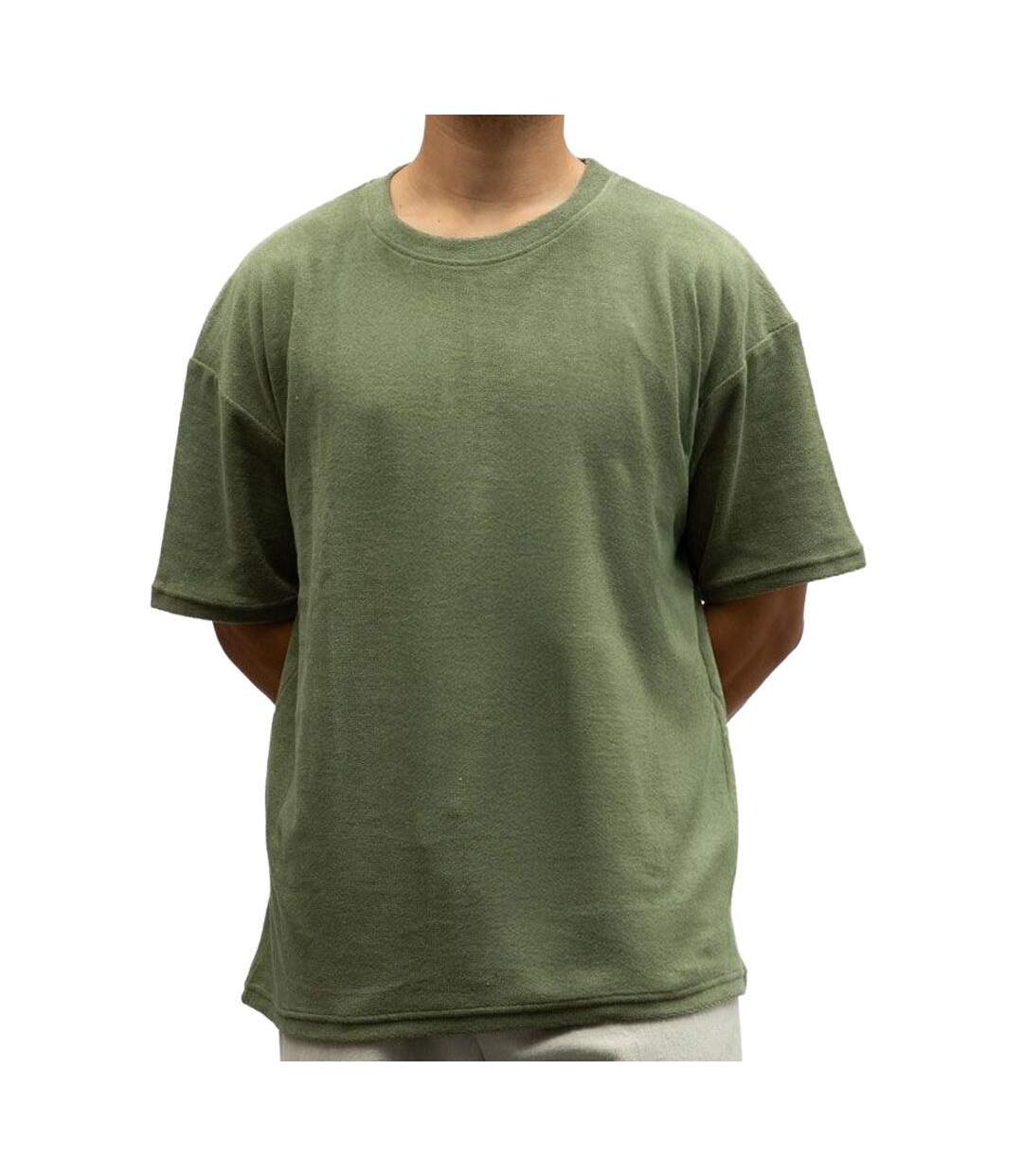 T-shirt kaki foncé homme paname brothers tom-1