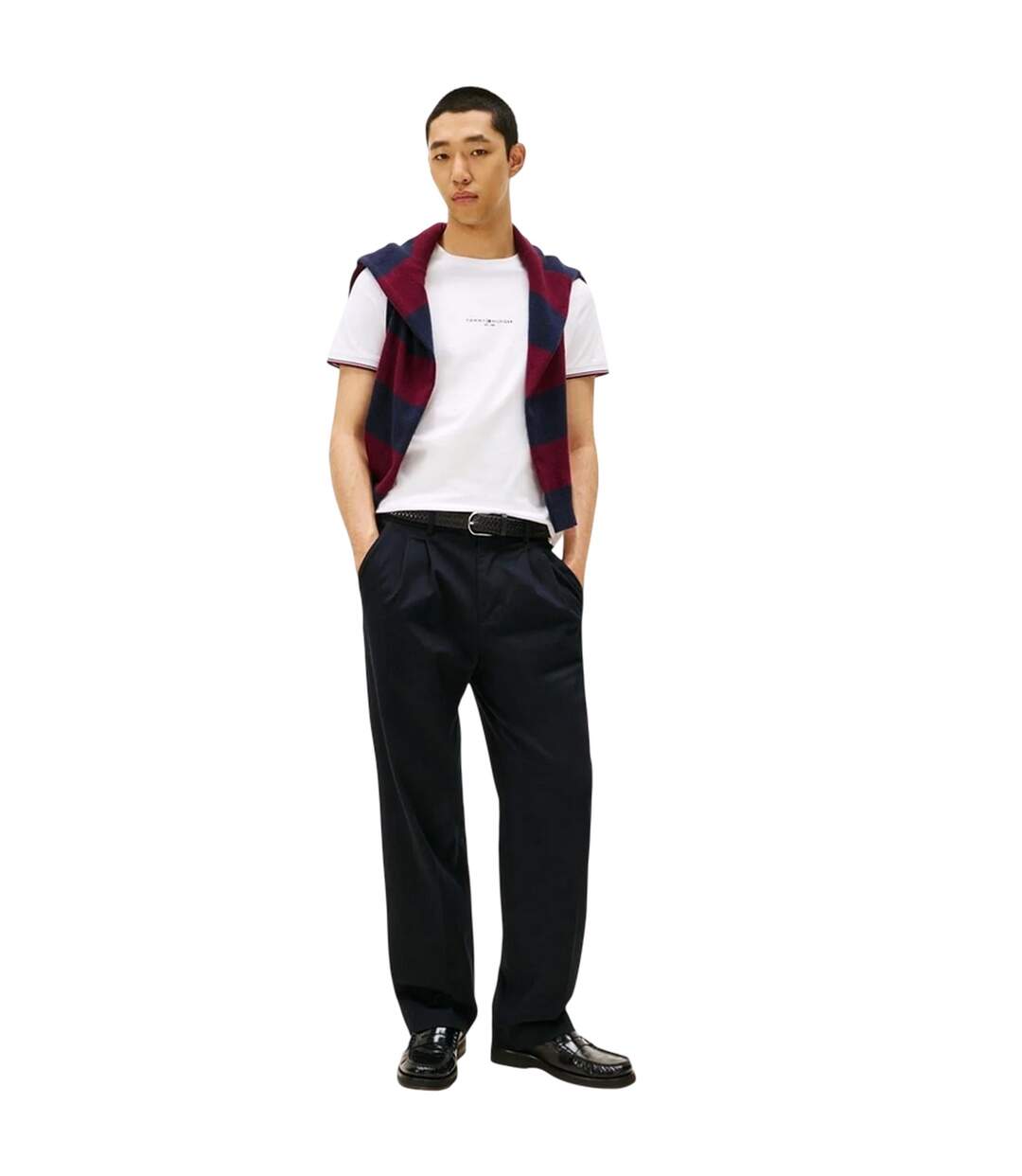 T-shirt Motif/style Logo Homme Blanc Tommy Hilfiger-1