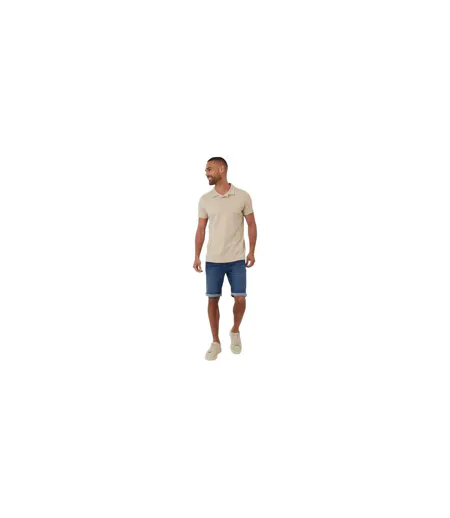 Polo Kirkby Homme Beige Gris Threadbare