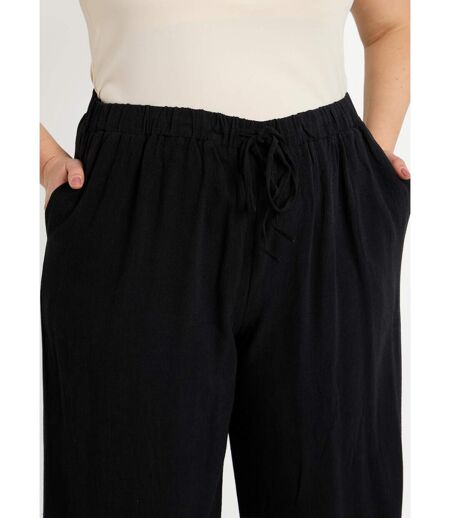 Pantalon fluide avec lin, effet naturel
