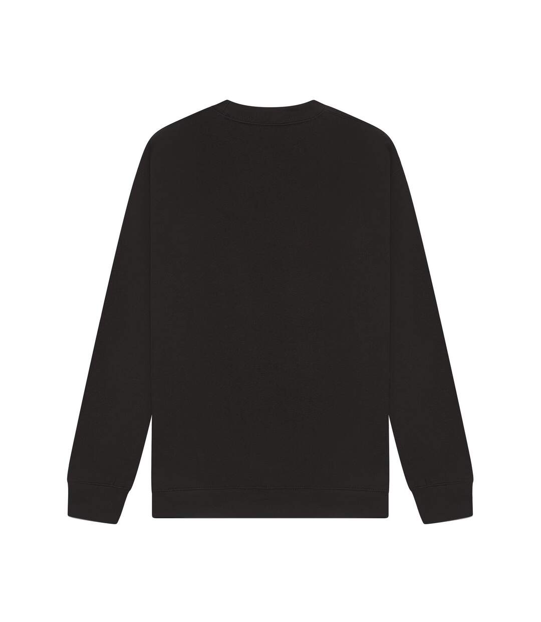 Unisex Adult Premium Combed Cotton Extended Neckline Oversized Sweatshirt Black Casual Classics-2