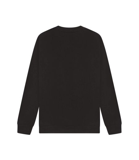Unisex Adult Premium Combed Cotton Extended Neckline Oversized Sweatshirt Black Casual Classics