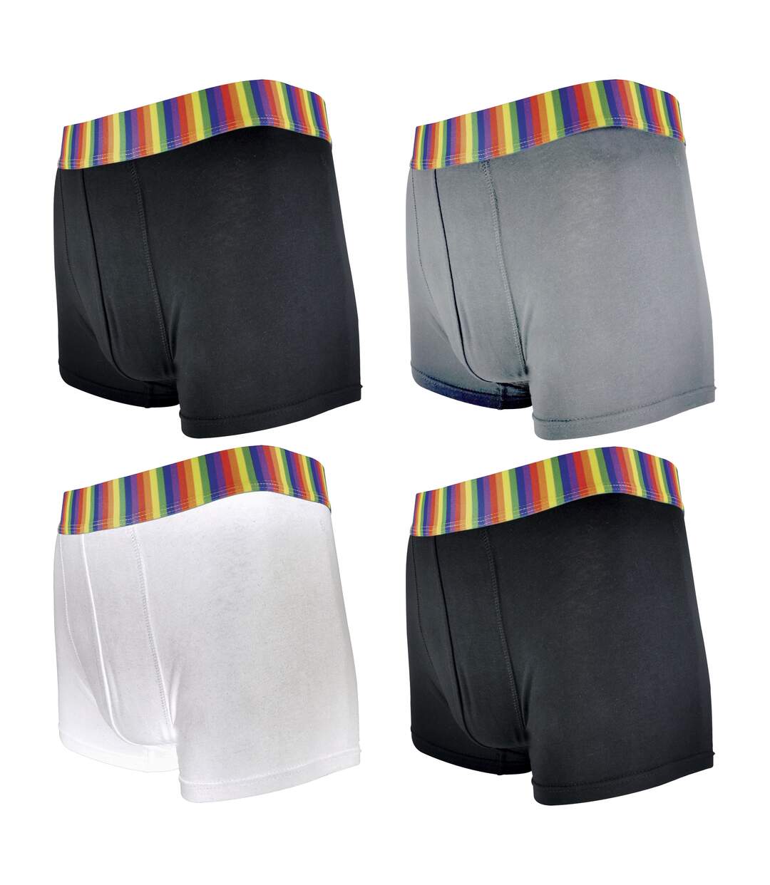 Mens Rainbow Socks & Boxers Set | 4 Pack Boxers & 3 Pack Striped Novelty Socks-3