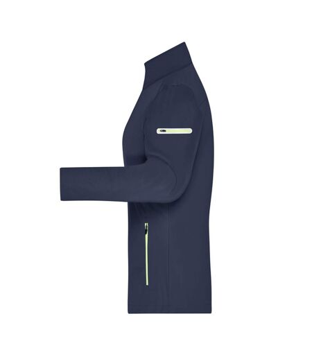 Veste Softshell Femme Bleu Marine Jaune Vif James And Nicholson