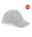 Lot de 2  casquettes style baseball adulte gris clair Beechfield