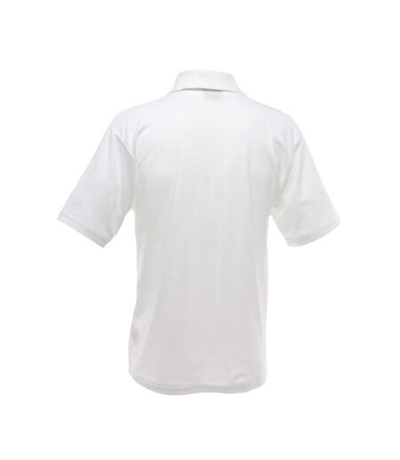 UCC 50/50 Mens Plain Piqué Short Sleeve Polo Shirt (White) - UTBC1194