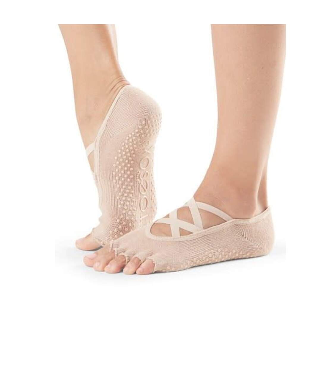 Toesox - Chaussettes à orteils ELLE - Femme (Beige) - UTMQ354-2