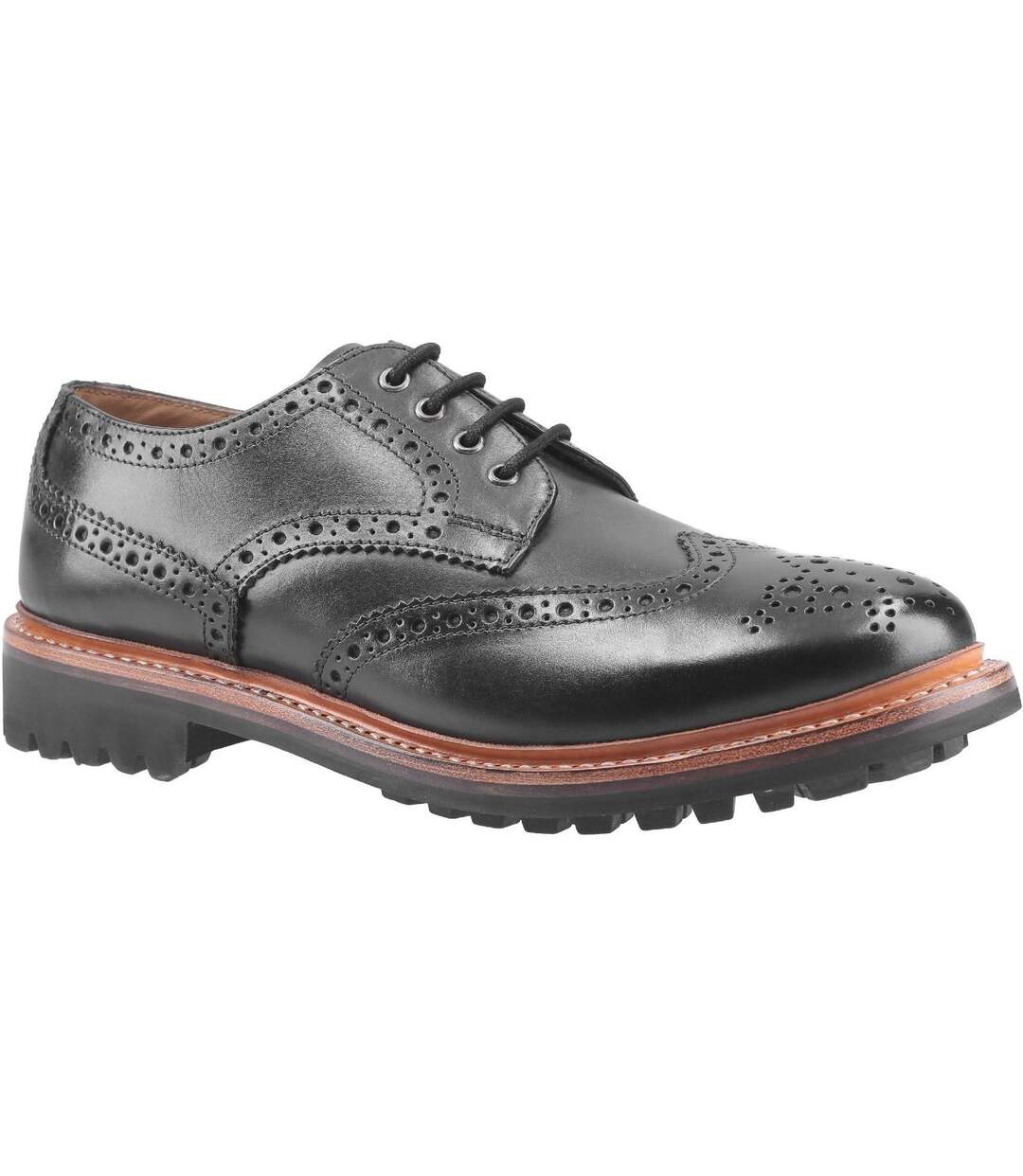 Chaussures quenington commando homme noir Cotswold-1