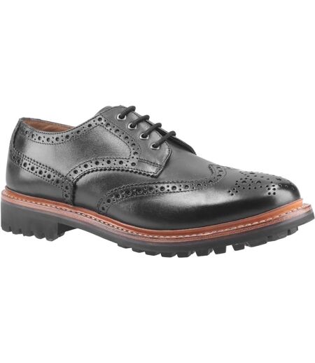 Cotswold Mens Quenington Commando Lace Up Dress Leather Shoe (Black) - UTFS6742