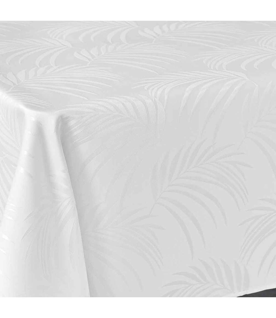 Nappe Jacquard Plumette 140x240cm Blanc-2