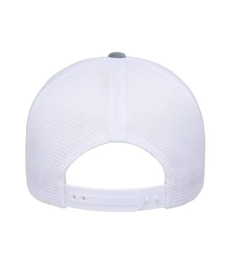 Casquette Trucker Motif/style Maille Gris Blanc Flexfit