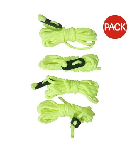 Pack of 4  Replacemt guy rope  one size fluro yellow Regatta